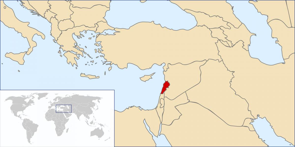 რუკა ლიბანის მსოფლიოში 
