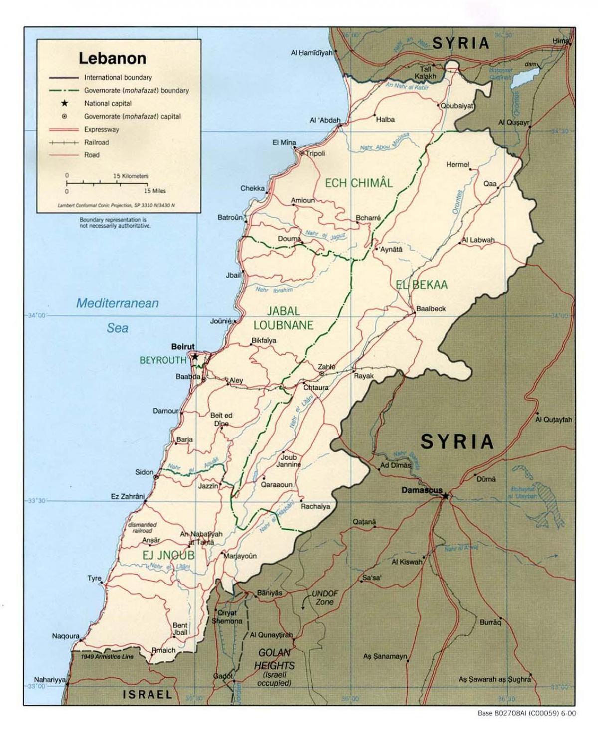 რუკა ლიბანის