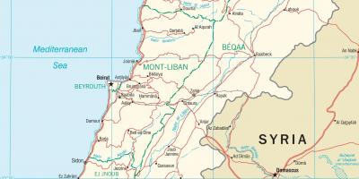 ლიბანის გზების რუკა