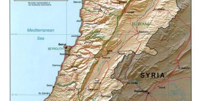რუკა ლიბანის ტოპოგრაფიული