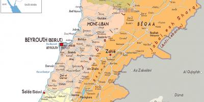 ლიბანის დეტალური რუკა
