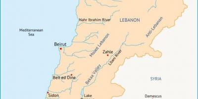 ლიბანის მდინარეების რუკა